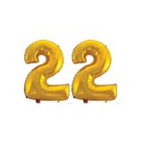 22 Yaş Sayı Folyo Balon Gold 40 İnç 100 cm