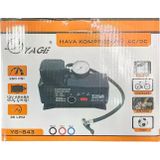220 Volt-12 Volt 250 Psi Kompresör Lastik Hava Şişirme Oto Pompası Fişli Ve Çakmaklı Yage-843 (2818)