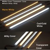 220 Volt 4014 Çubuk LED 1m Kasalı Dim Edilebilir Bar LED 220V Gün Işıgı 3000-3200K -Şeffaf Cam - 1 m - Gün Işığı