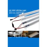 220 Volt 4014 Çubuk Led 50CM Kasalı Dim Edilebilir Bar Led Gün Işığı -Opak Cam