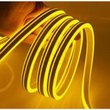 220 Volt Neon LED Tak Çalıştır 6X12MM Esnek Hortum LED Suya Dayanıklı Şerit Aydınlatma - 50 m - Amber