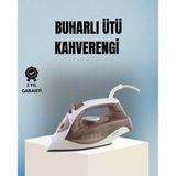 2200 Watt Buharlı Ütü Kahverengi Seramik Taban Şok Buharlı Mir08352695