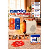 220V-240V Termostatlı Elektrikli Fanlı Isıtıcı Soba Sıcak Ve Soğuk Üfleme Kompakt Taşınabilir Isıtıcı