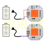 220V 50W Bitki Büyütme Ledi Klemensli Tüm Işık Spektrumlu Fide Sera Projektör Lamba Aydınlatma Ampül Kolay Montaj