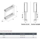 2211 Yandan Teleskopik Raylı Şişelik Frenli Krom Modül 15CM (S-2211-C)