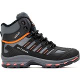 2223-JAMPER Anatomik Kaydırmaz Tabanlı Soft Shell Outdoor Trekking Erkek Fermuarlı Spor Bot - NKT02223-FÜME-41