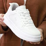 2227-WICKERS Air Force Modeli Anatomik Tabanlı Üst Kalite Unisex Sneakers Ayakkabı - NKT02227-BEYAZ-37