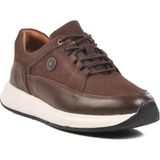 2230 Pika M Siyah Deri Erkek Sneaker - Kahve Nubuk