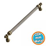 224 Mm Eskitme Antik Sarı Metal Mobilya Mutfak Çekmece Dolap Dolabı Kapak Kulpu Kulbu Kulpları