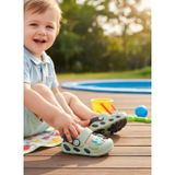 2246-Akınal Unisex Bebek Figürlü Ultra Yumuşak Esnek Kaymaz Tabanlı Sandalet Terlik - NKT02246-yeşil-23-24