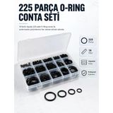 225 Pcs O-Ring Conta Seti Profesyonel Tamir, Bakım Sızdırmazlık Çözümü
