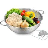22CM Çift Kulplu Sepet Süzgeç Salata Süzgeci Meyve Süzgeci Makarna Süzgec - Paslanmaz Çelik Çift Kulplu 22CM Sepet