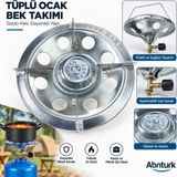 22CM Kamp Ocak Piknik Tüp Başlığı-Ayarlanabilir Gaz Vanası ve Tutma Saplı Tüplü Ocak Takımı - Standart