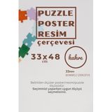 22lik KAHVERENGİ Puzzle Poster Resim Çerçevesi PVCli Postersiz Resimsiz Çerçeve (Kahverengi, 33x48)