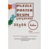 22LIK Kahverengi Puzzle Poster Resim Çerçevesi Pvcli Postersiz Resimsiz Çerçeve (Kahverengi, 35