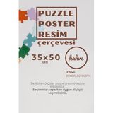 22lik KAHVERENGİ Puzzle Poster Resim Çerçevesi PVCli Postersiz Resimsiz Çerçeve (Kahverengi, 35x50)