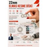 22mm Elmas Kesme Diski 3lü Set Ultra İnce 0.25mm Gravür Hobi Taş Cam Metal Hassas Kesici Testere Bıçağı 723541