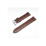 22mm Kahverengi Croco Bombeli Deri Saat Kayışı Kordonu 22x20