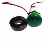 22mm Voltmetre-Ampermetre 50-500V 0-100A AC Yeşil