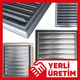 22X22 Cm Banyo Havalandirma Aluminyum Parlak Krom Menfez - Ucretsız Kargo! Olculer Distan Disadir