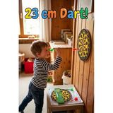 23 Cm Klasik Dart Tahtası Ve 2 Adet Metal Uçlu Ok Seti - Duvar Hedef Oyunu