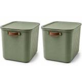 23 LT Kapaklı Organizer Kutu – Yan Kulplu Büyük Boy Plastik Saklama ve Depolama Kutusu – Çok Amaçlı Düzenleyici Kutu – Dolap, Banyo, Ofis ve Oyuncak Düzeni İçin (40x30x25cm) (2)