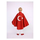 23 Nisan 19 Mayıs 29 Ekim Kız Erkek Atatürk Baskılı Pelerin Gösteri Kostüm 02442