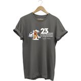 23 Nisan Çocuk Bayramı Mustafa Kemal Atatürk Baskılı %100 Pamuk Regular Fit Bisiklet Yaka T-Shirt - 2XL - Gri