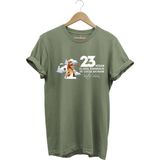 23 Nisan Çocuk Bayramı Mustafa Kemal Atatürk Baskılı %100 Pamuk Regular Fit Bisiklet Yaka T-Shirt - 3XL - Haki