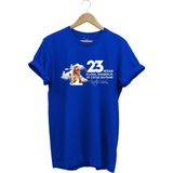 23 Nisan Çocuk Bayramı Mustafa Kemal Atatürk Baskılı %100 Pamuk Regular Fit Bisiklet Yaka T-Shirt - Mavi