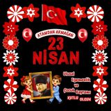 23 Nisan Çocuk Bayramı Parçalı Pano Süsü Model 01 | Okul ve Sınıf Panosu Figür Seti
