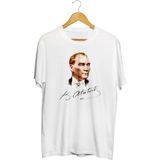 23 Nisan Mustafa Kemal Atatürk Baskılı Unisex Tişört - Beyaz