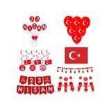 23 Nisan Süsleri Kapı Süsü-bayrak-tavan Süsü-zigzak Banner-pencer