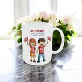 23 Nisan Ulusal Egemenlik ve Çocuk Bayramı Kupa Bardak - 001 - Beyaz - 1 Adet