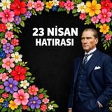 23 Nisan Ulusal Egemenlik ve Çocuk Bayramı Premium Vinil Pano Süsü 160x160 cm | Tek Parça Okul Dekoru (Model 13)