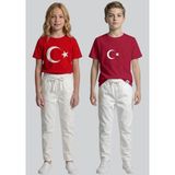 23 Nisan ve Okul Gösterileri Için Beyaz Çocuk Pantolonu - Çok Renkli