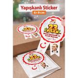 23 Nisan Yaka Sticker Seti 25 Adet 6x9 Cm Yapışkanlı Kokart Ulusal Egemenlik Ve Çocuk Bayramı Çok Renkli