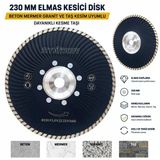 230 Mm Elmas Kesici Disk Beton Mermer Granit Ve Taş Kesim Uyumlu Dayanıklı Kesme Taşı