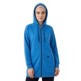2301_Kadın Kapüşonlu Çift Yön Fermuarlı Kanguru Cepli 3İp Şardonlu Oversize Spor Tesettür Sweat Kap, 00404 Mavi, 44