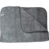 2316 Mikrofiber Peluş Oto Kurulama ve Temizlik Bezi Büyük Boy 60X90 Cm. Gri
