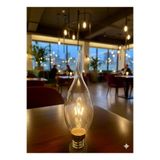 232LAMP 42w Kıvrık Avize Aplik Buji Mum Şeffaf Halojen Ampul (E14-İnce Duy)2700K Sarı Işık