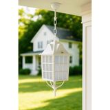 232LAMP NOSTALJİ Beyaz Modern Lüx Kafes Sarkıt Bahçe Veranda Balkon Teras Kamelya İç Dış Mekan Avize
