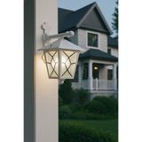 232LAMP YUVA Beyaz Bahçe Fener Duvar Veranda Kamelya Teras Balkon Aplik