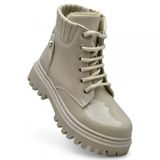 236 Ortopedik Bağcıklı Fermuarlı Kız Çocuk Bot Ayakkabı İçi Yünlü Kız Çocuk Botu
