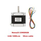 23HS5628 Nema 23 Step Motor 12,6 Kg.cm 1,8 Derece 2.8A