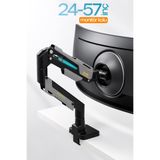 24-57" Armada Ultrawide Monitör Kolu ve Monitör Standı, 30 KG Ağır Hizmet Kapasiteli VESA Uyumlu Tam Hareketli Amortisörlü Masaüstü PC Ekran Monitör Tutucu Kol