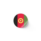 24 Adet - 7 cm Sticker Etiket - Vektörel Ülke Bayraklı Afghanistan Afganistan Afgan Bayrağı