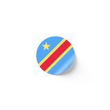 24 Adet - 7 cm Sticker Etiket - Vektörel Ülke Bayraklı Democratic Republic of Congo Demokratik Kongo Cumhuriyeti Kongo Bayrağı