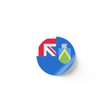 24 Adet - 7 cm Sticker Etiket - Vektörel Ülke Bayraklı Pitcairn Islands Pitcairn Adaları Bayrağı