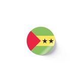 24 Adet - 7 cm Sticker Etiket - Vektörel Ülke Bayraklı Sao Tome and Principe São Tomé ve Príncipe Bayrağı